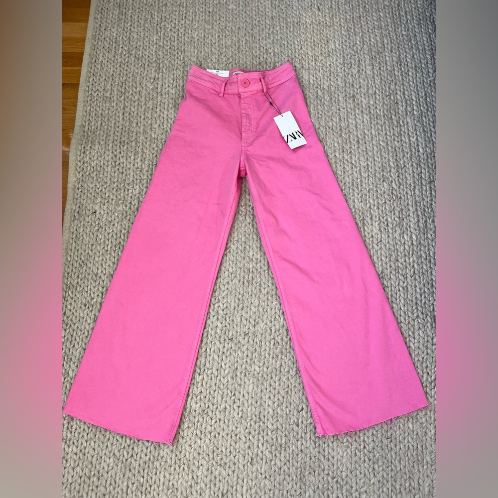 The Marine Straight” pink jeans by Zara